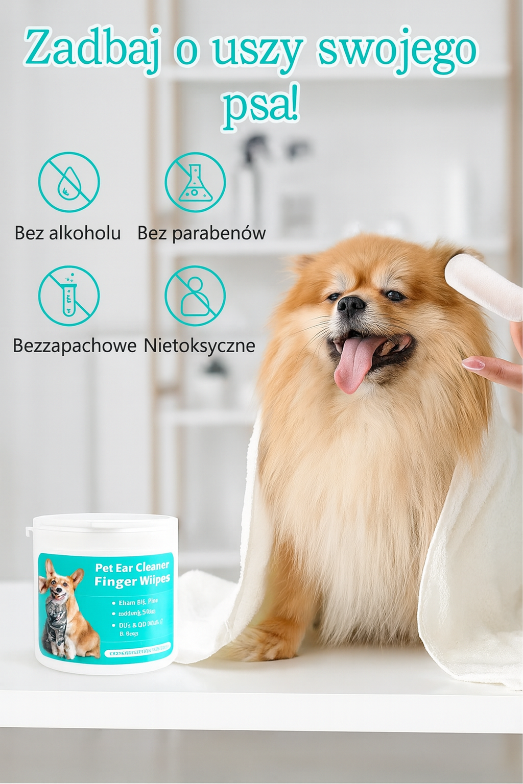 Chusteczki do Czyszczenia Uszu dla Psów i Kotów – Bezpieczne i Delikatne