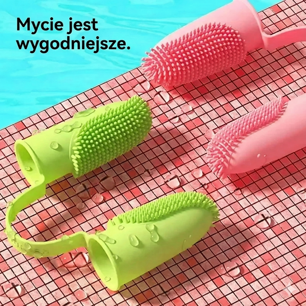 Silikonowa Dwupalczasta Szczoteczka do Zębów dla Psów i Kotów | Delikatna Nakładka do Higieny Jamy Ustnej | Dog Finger Toothbrush