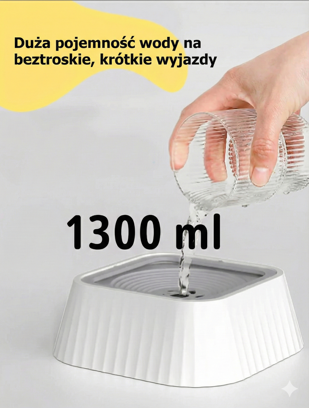 Miska Antyrozlewowa z Pływającą Płytką – czysta woda, zero chlapania, zdrowe picie 🐾💗