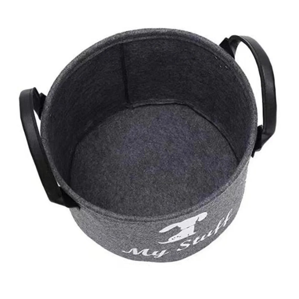 Filcowy Kosz na Zabawki dla Psów – Duży Pojemnik na Akcesoria, Koce i Zabawki | Miękki, Składany, Bezpieczny