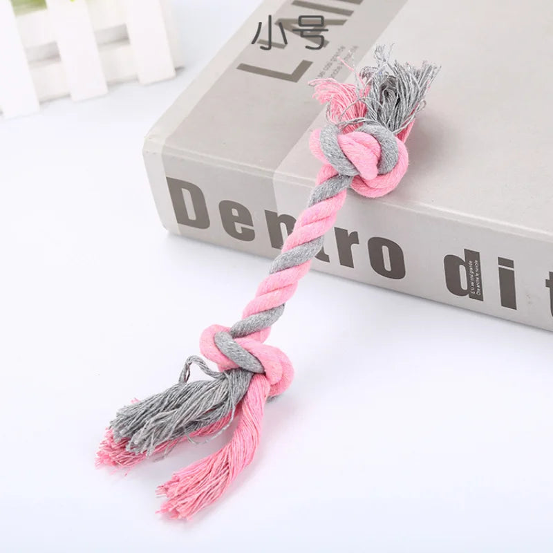 Wytrzymały Sznurek do Żucia z Podwójnym Węzłem – Gryzak do Czyszczenia Zębów dla Psów 15cm