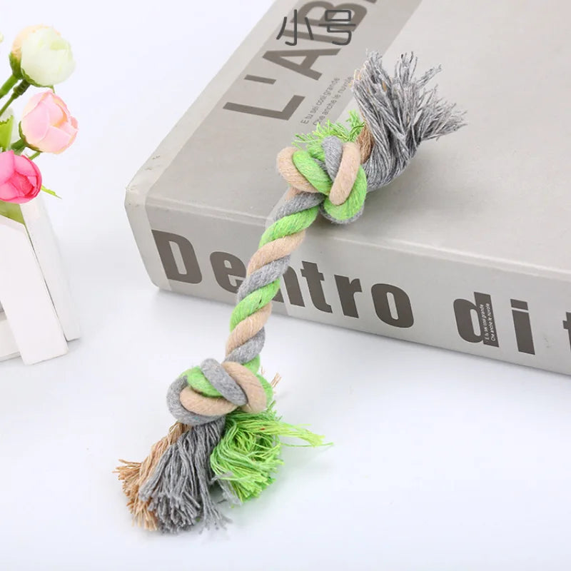 Wytrzymały Sznurek do Żucia z Podwójnym Węzłem – Gryzak do Czyszczenia Zębów dla Psów 15cm